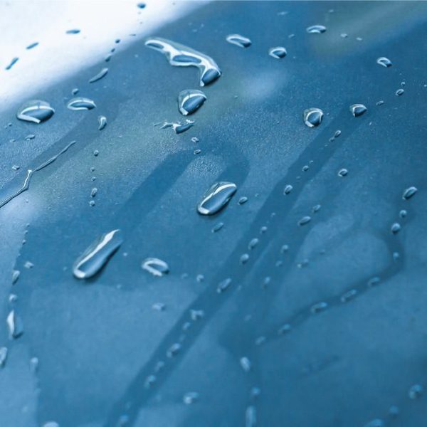 Water running of a windshield in USA rainy weather which allows for safer driving